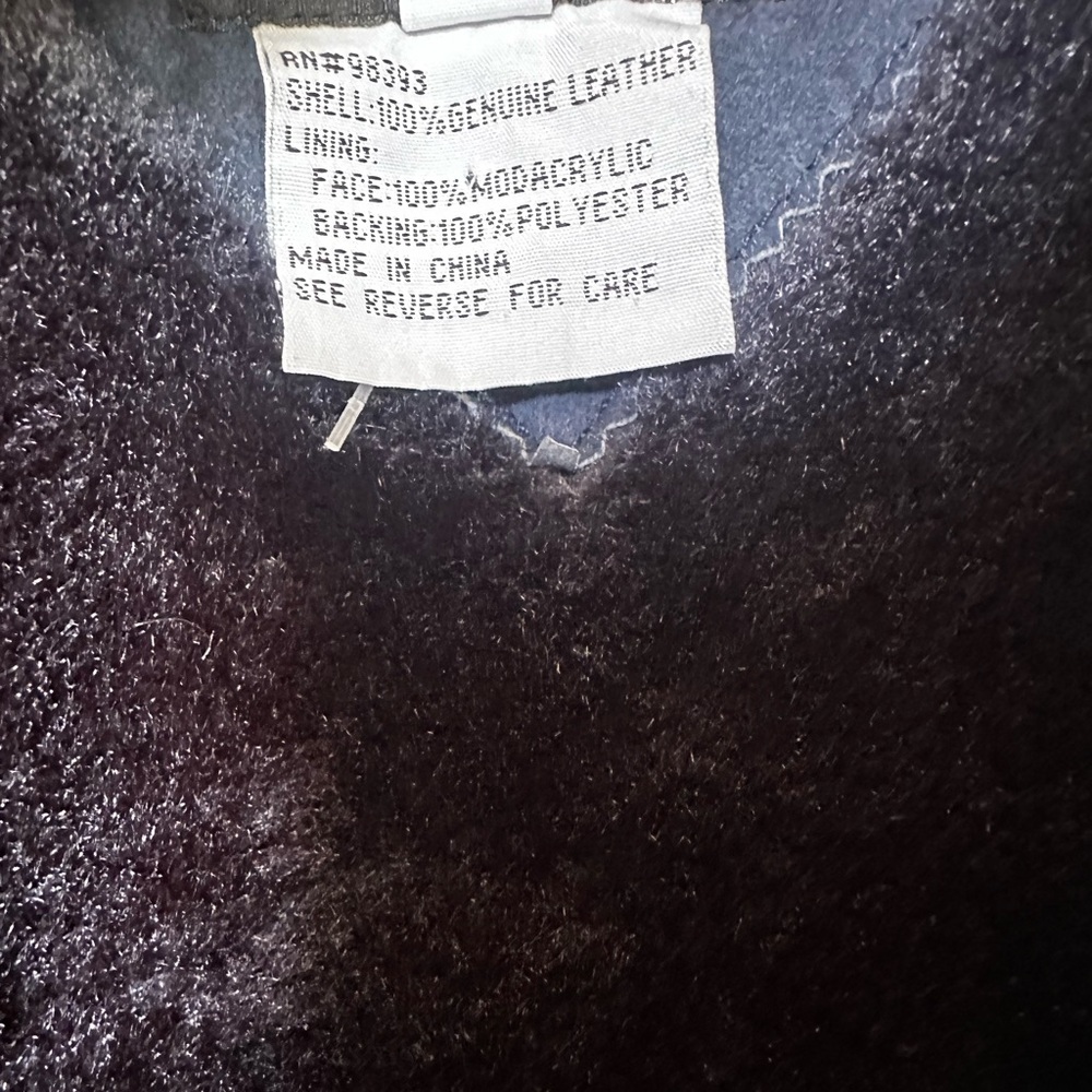 Penny Lane Vintage Suede Leather Faux Fur Oversized ButtonUp Jacket Dennis Basso - Picture 6 of 10